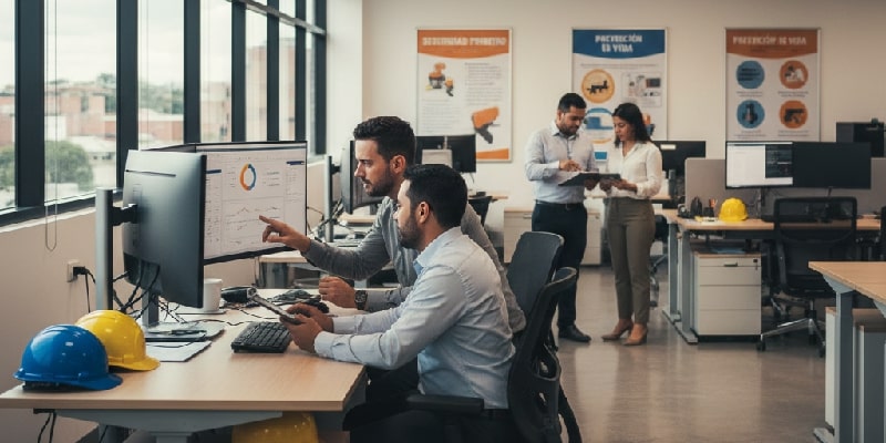Gente laborando en una oficina