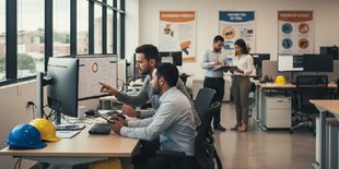 Gente laborando en una oficina